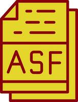 asf Arquivo formato vetor ícone Projeto