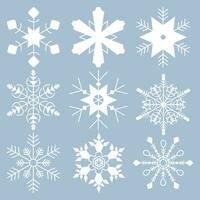 flocos de neve conjunto linha ícone. coleção do diferente flocos de neve. vetor ilustração.