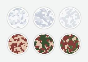 ícone de pixel de camuflagem vetor