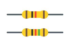 vetor ilustração do uma conjunto do resistores 4 bandas e 5 bandas cor