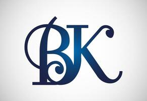 inicial carta b k logotipo Projeto vetor. gráfico alfabeto símbolo para corporativo o negócio vetor