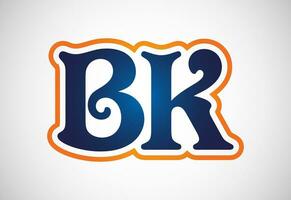 inicial carta b k logotipo Projeto vetor. gráfico alfabeto símbolo para corporativo o negócio vetor