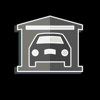 ícone garagem. relacionado para carro ,automotivo símbolo. lustroso estilo. simples Projeto editável. simples ilustração vetor
