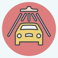 ícone lavar. relacionado para carro ,automotivo símbolo. cor companheiro estilo. simples Projeto editável. simples ilustração vetor