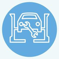 ícone serviço. relacionado para carro ,automotivo símbolo. azul olhos estilo. simples Projeto editável. simples ilustração vetor