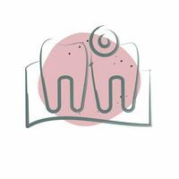 ícone dor de dente. relacionado para corpo dor símbolo. cor local estilo. simples Projeto editável. simples ilustração vetor