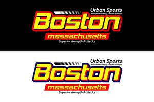 boston urbano Esportes projeto, para impressão em t camisas etc. vetor