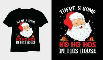 há alguns ho ho hos dentro isto casa Natal camiseta Projeto modelos vetor