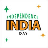 Índia independência dia texto ilustração vetor Projeto e brilhar elementos. adequado para logotipos, cumprimento cartões, cartazes, adesivos, camiseta desenhos, sites.