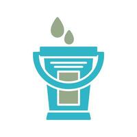 ícone de vetor de balde de água