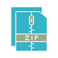 ícone de vetor de arquivo zip