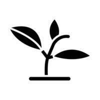 crescer plantar vetor glifo ícone para pessoal e comercial usar.