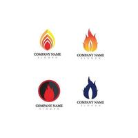 logotipo e ícone de fogo, elemento flamejante vetorial chama ilustração design energia, quente, aviso, sinal de cozimento, logotipo, ícone, luz, energia, calor vetor