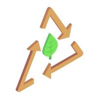 reciclagem ecológica de plantas vetor