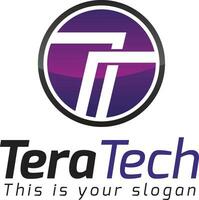 tera tecnologia logotipo modelo vetor