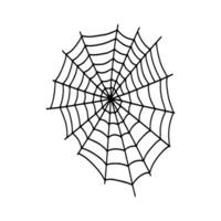 teia de aranha. assustador dia das Bruxas aranha rede. vetor isolado ilustração. teia. teia de aranha esboço placa