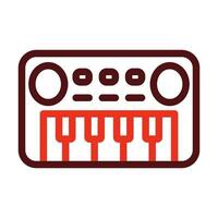 brinquedo piano vetor Grosso linha dois cor ícones para pessoal e comercial usar.