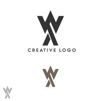 wa inicial logotipo vetor