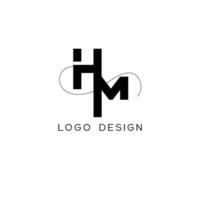 hm inicial logotipo vetor