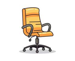 escritório cadeira colorida vetor plano ilustração. perfeito para diferente cartões, têxtil, rede sites, apps