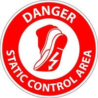 Perigo placa estático ao controle área vetor