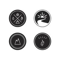 conjunto de vetores de logotipos de ecologia