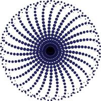 uma azul e redemoinho logotipo, uma circular ponto padronizar com azul e Rosa cores, ponto Preto gradiente símbolo logótipo circular forma espiral meio-tom círculo volta abstrato círculo vetor