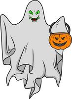 dia das Bruxas fantasma desenho animado personagem vetor ilustração