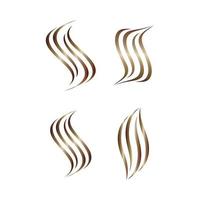 logotipo de cabelo e ícone de vetor de símbolo