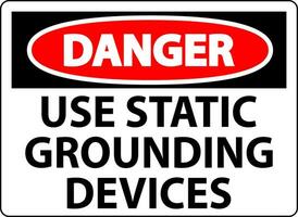 Perigo placa usar estático aterramento dispositivos vetor