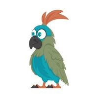 uma lindo papagaio com brilhante e feliz cores vetor ilustração