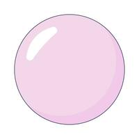 Chiclete bolha 2d linear desenho animado objeto. ensaboado esfera. Sabonete bolha flutuando isolado linha vetor elemento branco fundo. sonhos lavando água. infância banheiro espuma cor plano local ilustração
