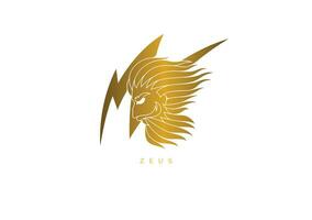 Deus do céu, Zeus logotipo vetor