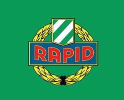 sk rápido wien clube símbolo logotipo Áustria liga futebol abstrato Projeto vetor ilustração com verde fundo