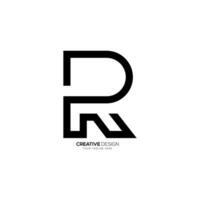 carta pr ou rp linha arte criativo formas alfabeto mínimo moda clássico monograma logotipo vetor