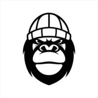 macaco gorro esboço mascote Projeto vetor