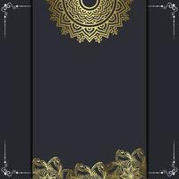 Fundo ornamentado de mandala de ouro de luxo para convite de casamento, capa do livro com elemento de mandala estilo vetor livre vetor livre