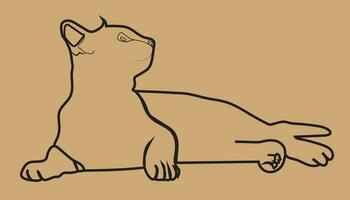 ilustração do uma gato vetor