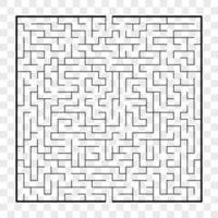 labirinto quadrado abstrato. jogo para crianças. quebra-cabeça para crianças. enigma do labirinto. ilustração em vetor plana isolada em fundo transparente.