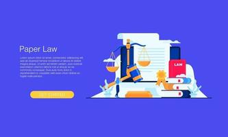 julgamento legal ilustração vetorial conceito modelo design de plano de fundo pode ser usado para apresentação web banner ui ux landing page vetor