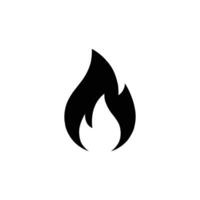 eps10 vetor fogo placa dentro Preto cor. ilustração do fogo chama ícone isolado em branco fundo.