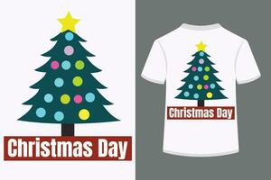 Natal dia, tipografia t camisa Projeto. vetor