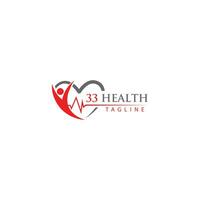 coração ícone com médico símbolo. cardiologia saúde Cuidado Centro, clínica logotipo. vetor