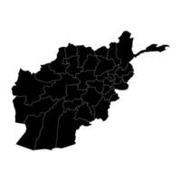 Afeganistão mapa com administrativo divisões. vetor
