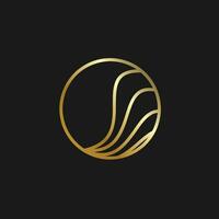 elegante luxo ouro logotipo vetor