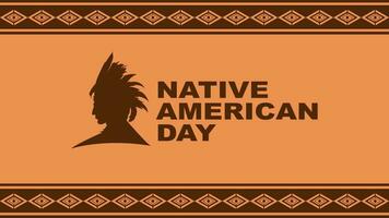 vetor ilustração do nativo americano dia célebre cada ano em Outubro 9