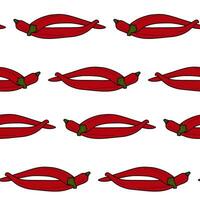 desatado padronizar do 2 todo vermelho quente Pimenta pimentas dentro na moda brilhante tons. mexicano especiarias. isolar vetor