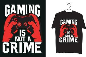 jogos é não uma crime t camisa Projeto vetor