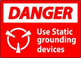 Perigo placa usar estático aterramento dispositivos vetor