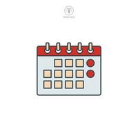 calendário ícone símbolo vetor ilustração isolado em branco fundo